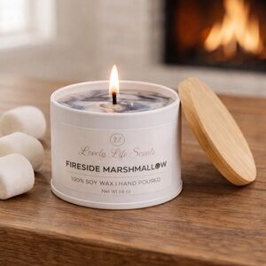 Fireside Marshmallow Mini 3.5 oz Hand Poured SoyCandle from Lovely Life Scents